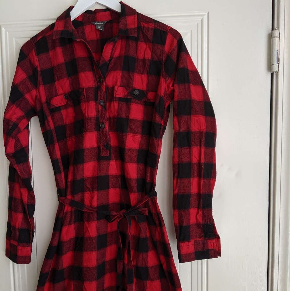 Eddie Bauer Flannel Shirt Dress